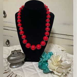Sale! Elegant Red Beaded Necklace